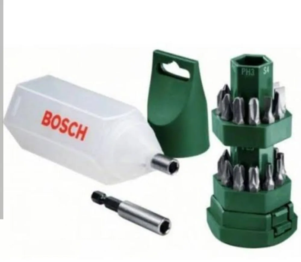 تشكيله من سنون بوش المفكات 25 قطعه + ادابتر BOSCH